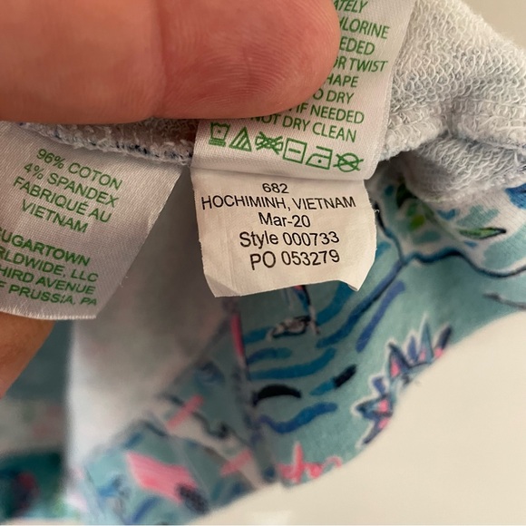 Lilly Pulitzer Skipper Popover XXL UPF 50+ Bali Blue Cape Cod Print - Picture 14 of 15